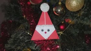 Дед Морозик! Поделки на Новый год из цветной бумаги своими руками!