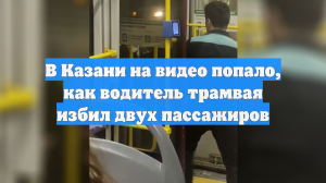 В Казани на видео попало, как водитель трамвая избил двух пассажиров