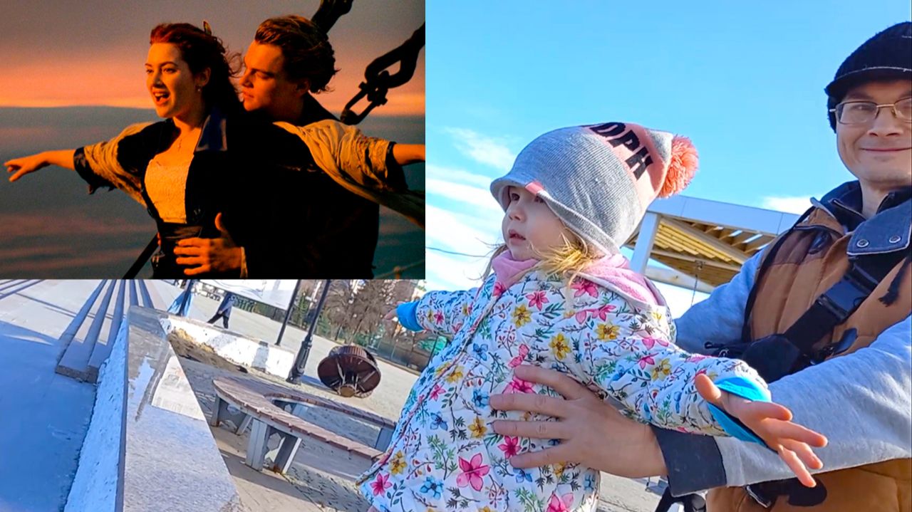 Повторили момент из Титаника. Прогулка у Волги и балуемся пиццей