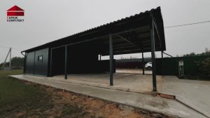 Гараж с навесом из сендвич панелей | Московская область, Серпухов | Гараж комплект 2025