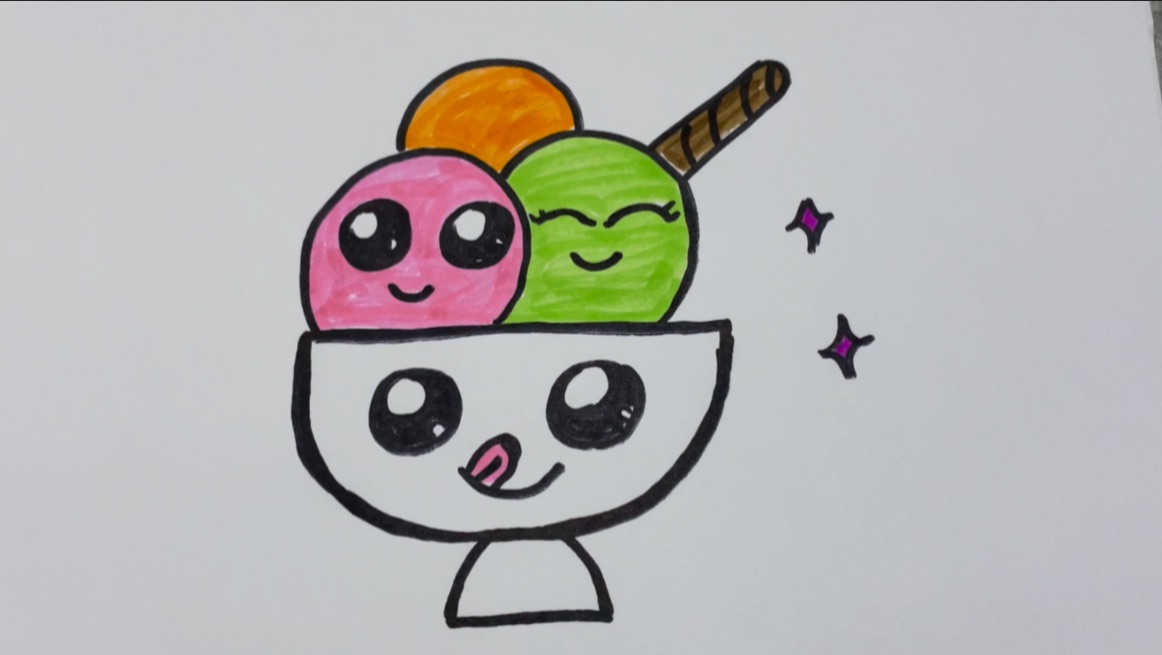 Как нарисовать Мороженное. Рисовать Вместе. смотреть онлайн