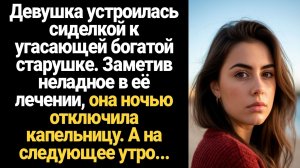 ИСТОРИЯ ИЗ ЖИЗНИ/Девушка устроилась сиделкой к угасающей богатой старушке, а ночью заметила неладное