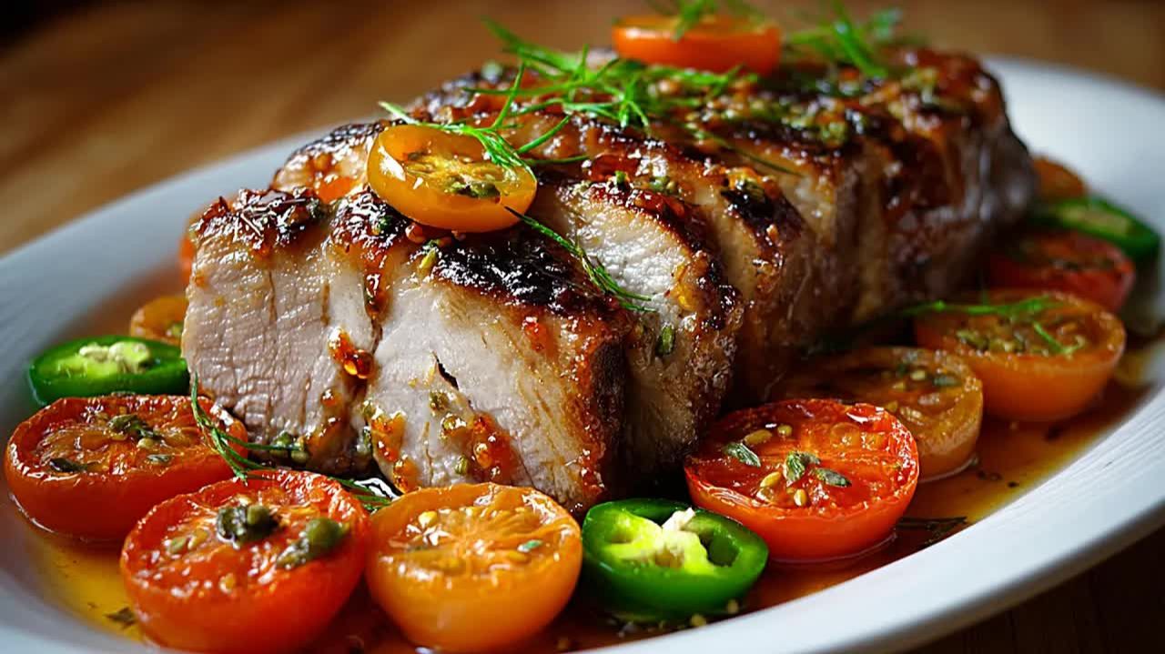 СВИНИНА - ГАРМОШКА! Вкуснейшее БЛЮДО из свинины НА ПРАЗДНИЧНЫЙ СТОЛ! Запеченная Свинина в духовке смотреть онлайн