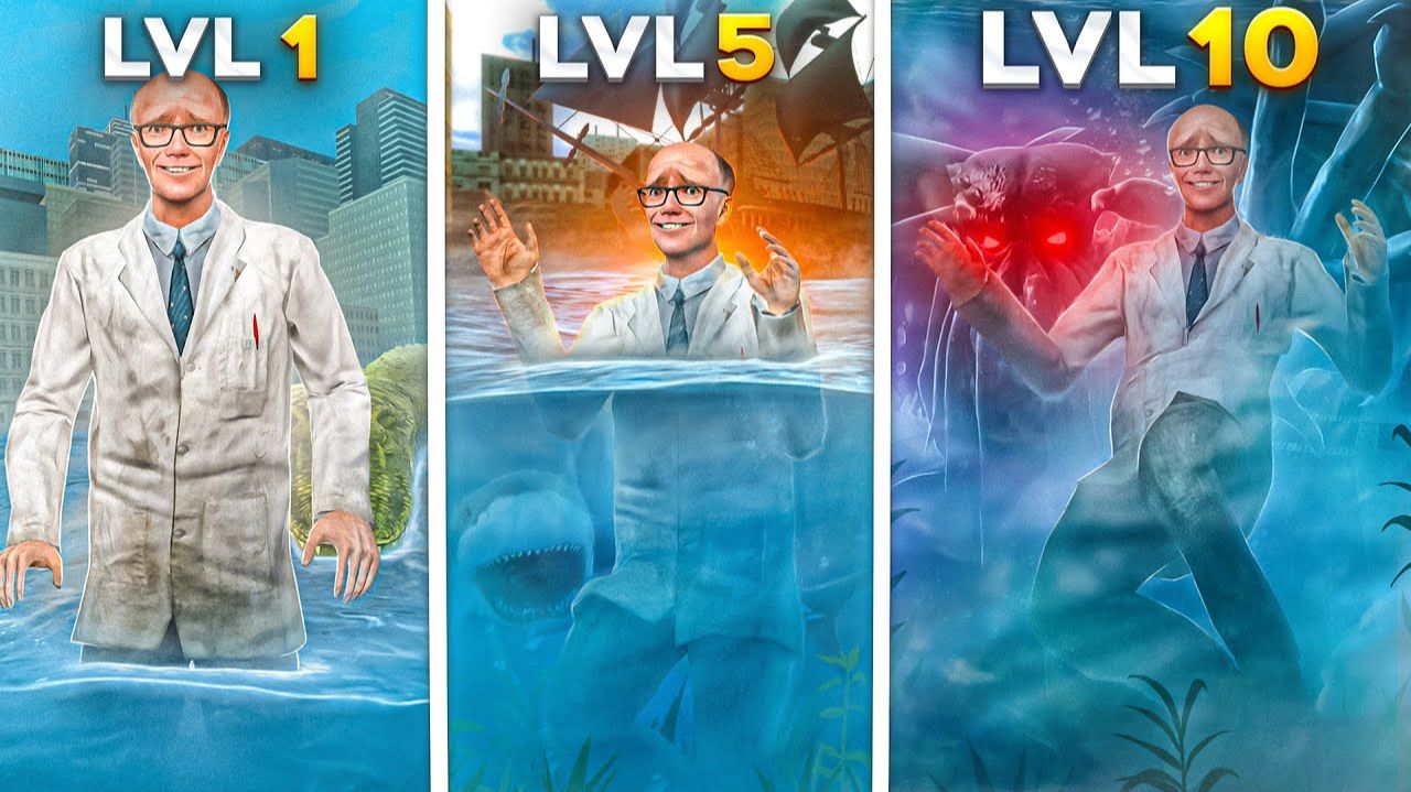 100 ИГРОКОВ ПРОТИВ 10 СТАДИЙ ЗАТОПЛЕНИЙ и МОРСКИХ МОНСТРОВ в Garry’s Mod DarkRP смотреть онлайн