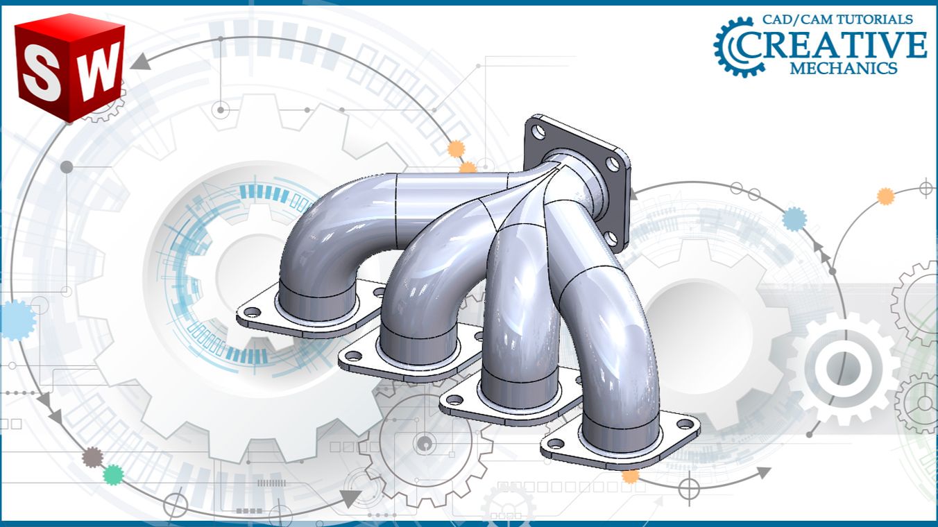 Выпускной коллектор в Solidworks смотреть онлайн