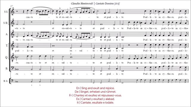 Claudio Monteverdi Cantate Domino á 6 Concerto Italiano Rinaldo Alessandrini смотреть онлайн
