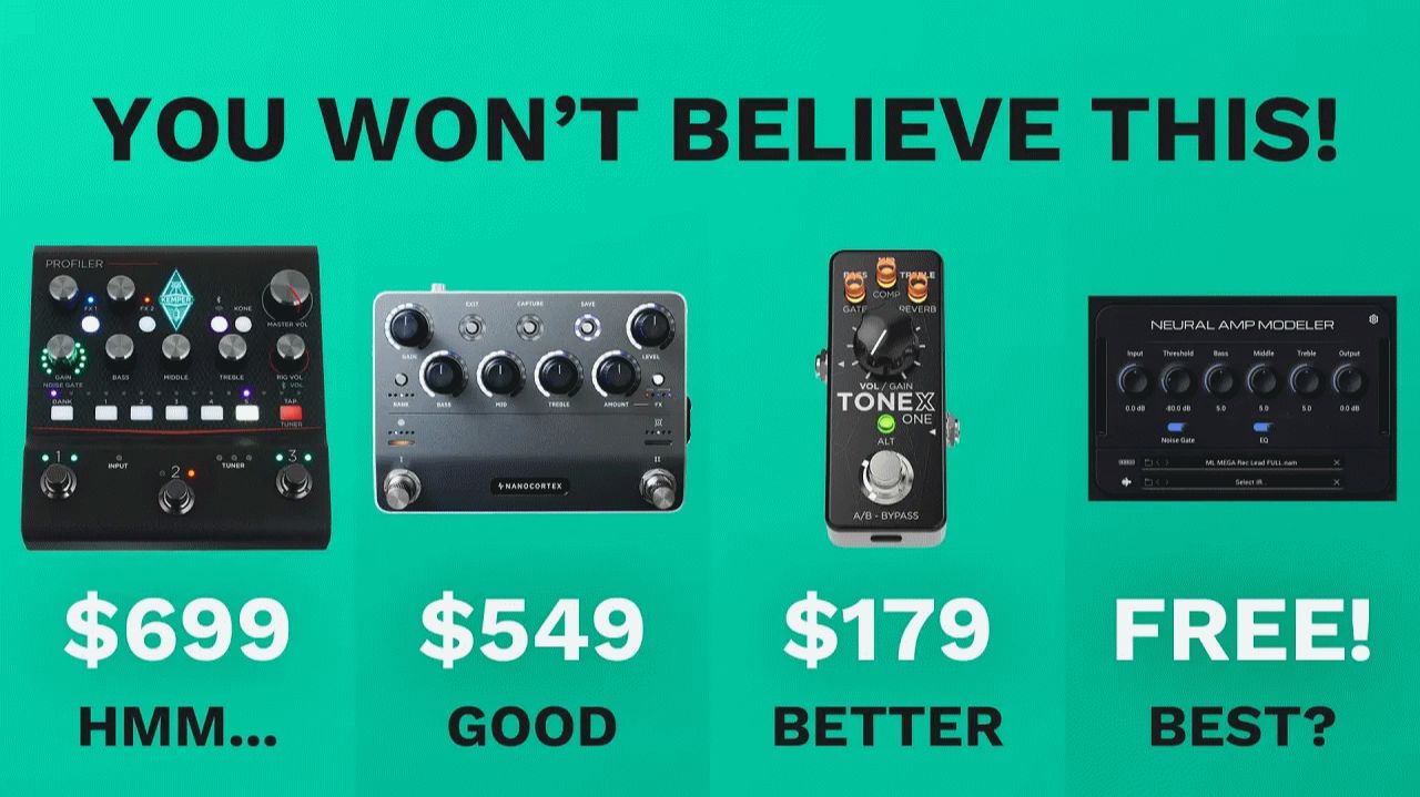 ML Sound Lab: TONEX Vs Neural DSP Vs Kemper Vs NAM - Which Sounds More Real?