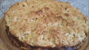 Тёртый песочный пирог с творогом и яблоками. НЕЖНОЕ песочное тесто на быстрый пирог