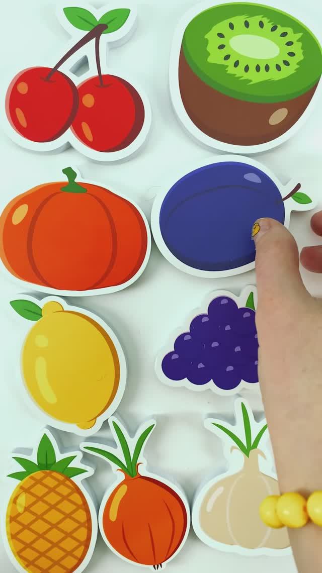 🍎 Учим Фрукты, Овощи и Ягоды! Яркие Картинки смотреть онлайн