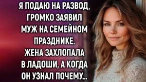 Я подаю на развод, заявил муж на семейном празднике. Жена захлопала в ладоши…