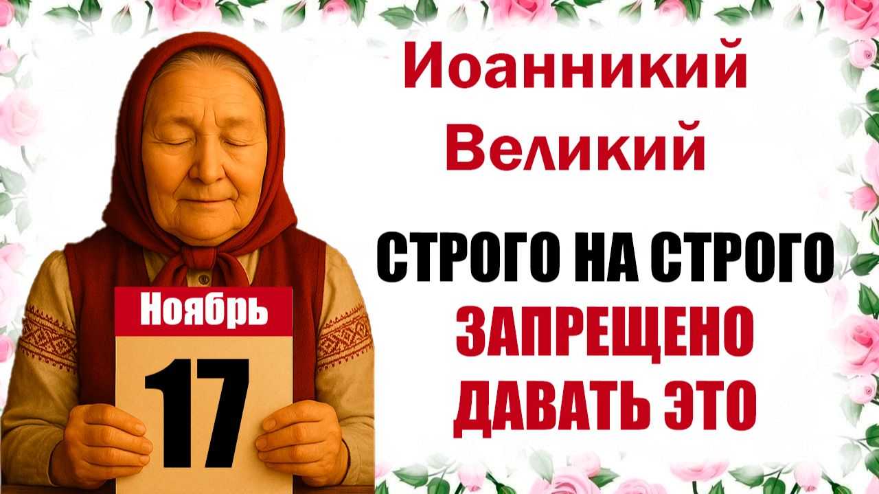 17 ноября праздник церковный народный преподобный Иоанникий Великий церковный смысл, приметы смотреть онлайн