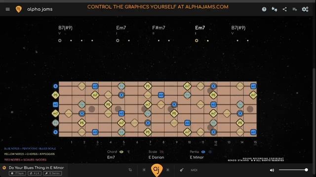 Scintillating Soul Blues Groove Jam Track _ Guitar Backing Track (E Minor)