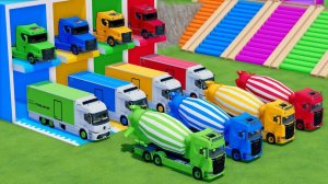 Катаемся на крутых разноцветных машинках и грузовиках из мультиков для детей №10