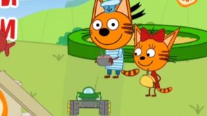 Три кота. Монстр трак. Гонки. Мультфильм игра