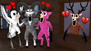 Новая семья Барана и безумный Олень! 99 ночей в лесу Анимация Роблокс