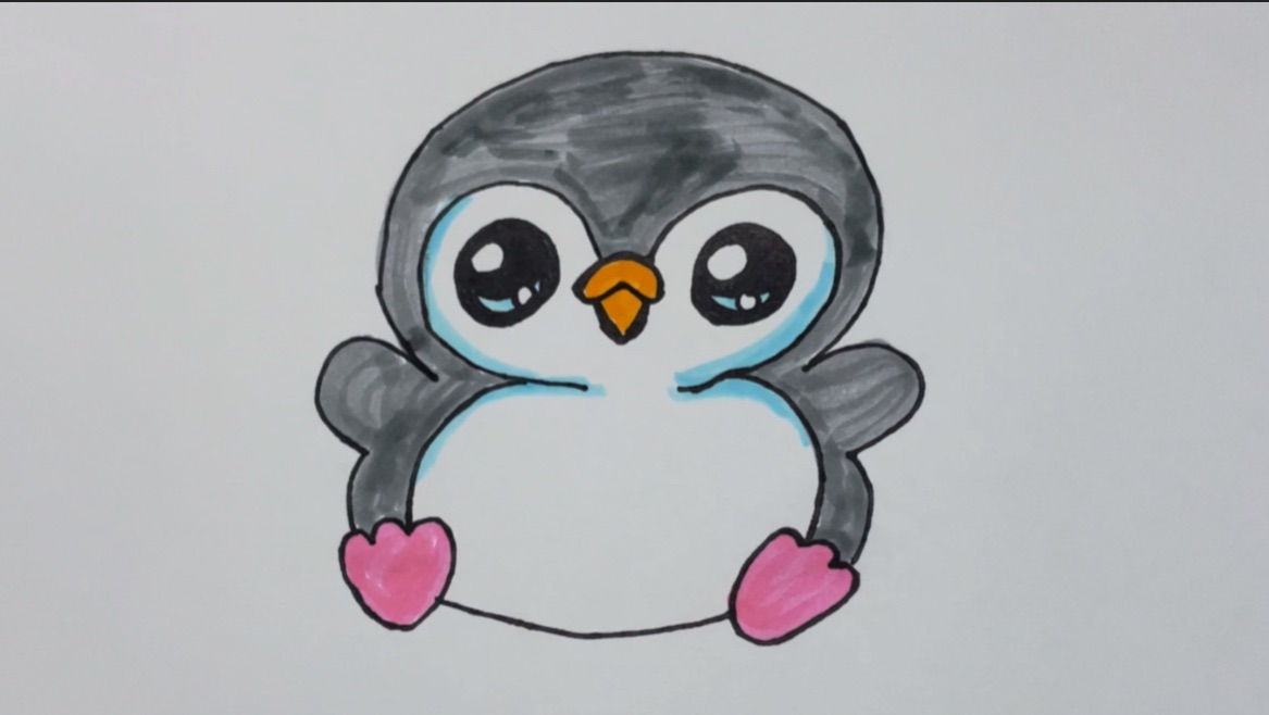 Как нарисовать ПИНГВИНА. Рисуем Вместе. смотреть онлайн