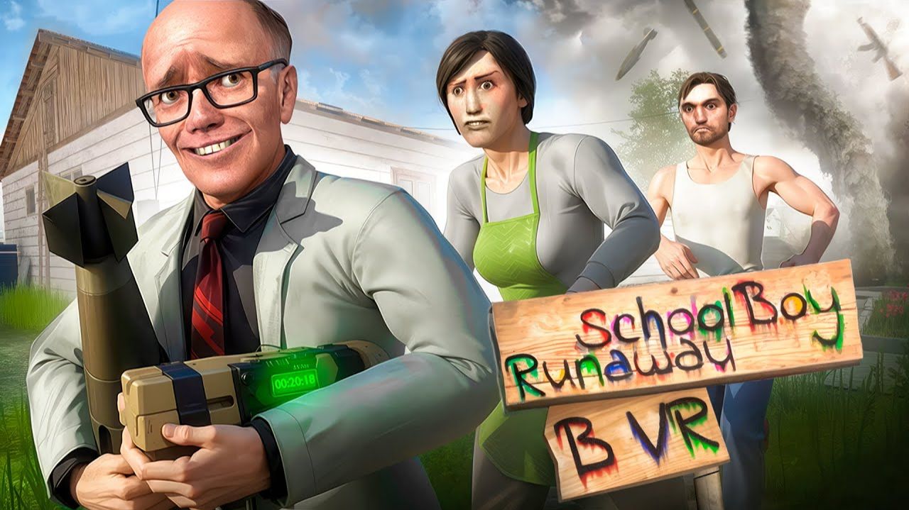СБЕГАЮ НА ТОРНАДО ОТ ЗЛЫХ РОДИТЕЛЕЙ в SCHOOLBOY RUNAWAY в VR в Garry’s Mod смотреть онлайн