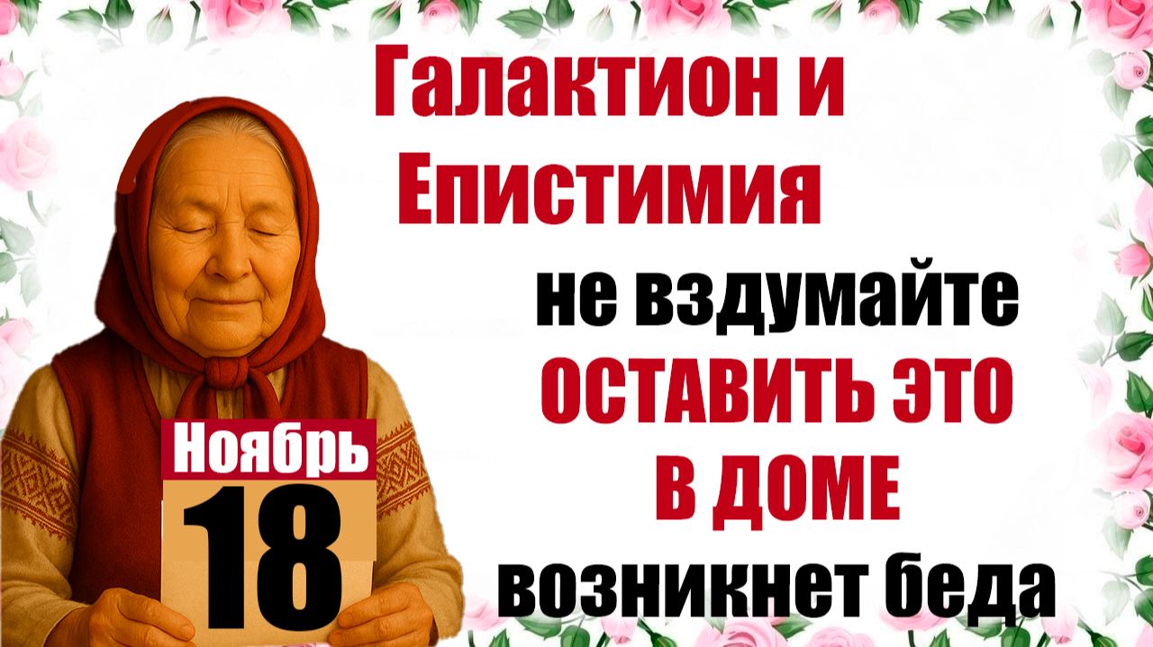 18 ноября праздник церковный народный Галактион и Епистимия: что нельзя, церковный календарь смотреть онлайн