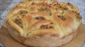 Пирог с Капустой и Фаршем СЪЕДАЕТСЯ в МИГ!!! весь секрет в его Пуховом тесте