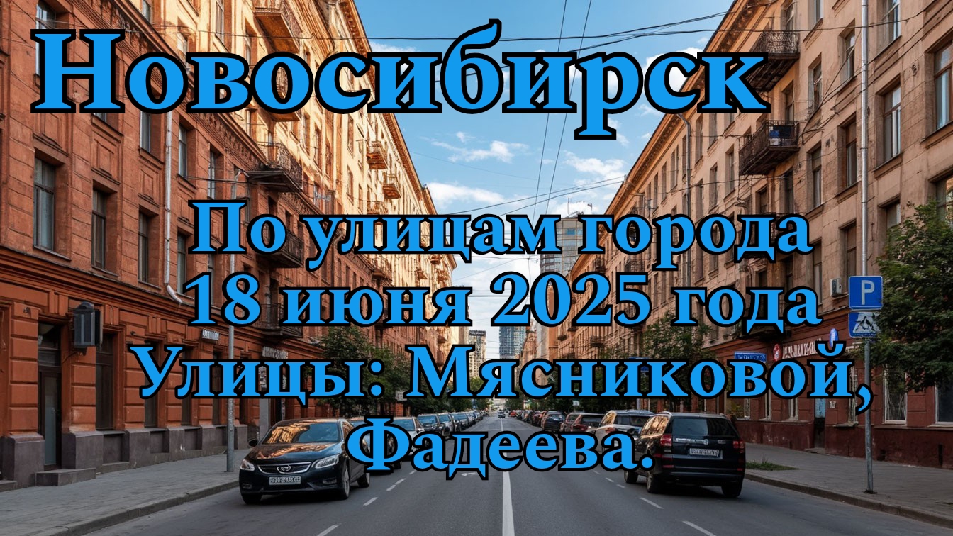 Новосибирск. По улицам города. 18 июня 2025 года. Улицы: Мясниковой, Фадеева. смотреть онлайн
