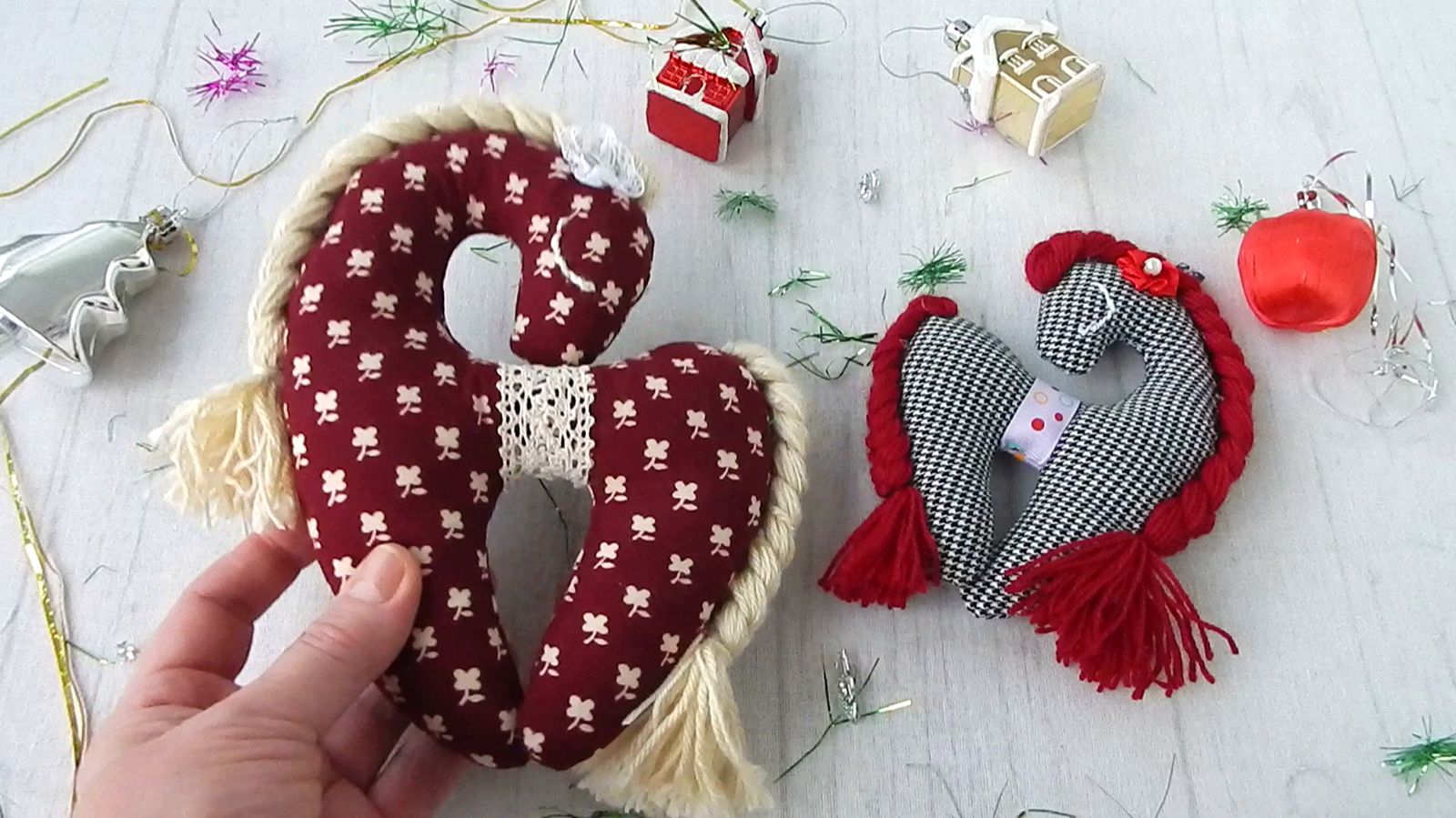 Как сшить лошадку+выкройка. 🐎🎄Новогодняя игрушка своими руками. Символ 2026 года.