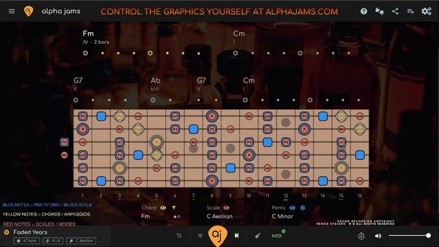 Faded Blues Guitar Jam Track in C Minor  _ Gary Moore Style Guitar Backing Track