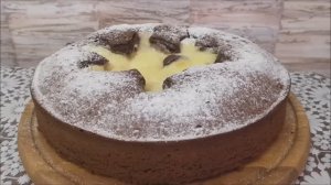 Пирог ВУЛКАН с заварным кремом в духовке. БЕЗ МИКСЕРА и БЕЗ БЛЕНДЕРА!!! ПРИГОТОВИТЬ СМОЖЕТ КАЖДЫЙ!