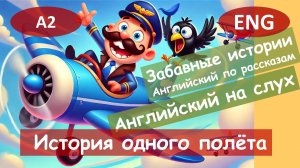 История одного перелёта. Английский на слух по смешным рассказам для начинающих(А2).