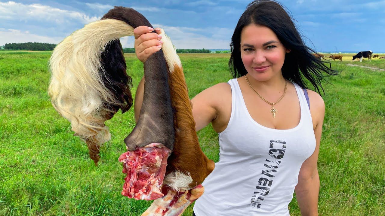 Тушеные ГОВЯЖЬИ ХВОСТЫ! Как вкусно приготовить ХВОСТ БЫКА? Я в шоке от вкуса! смотреть онлайн