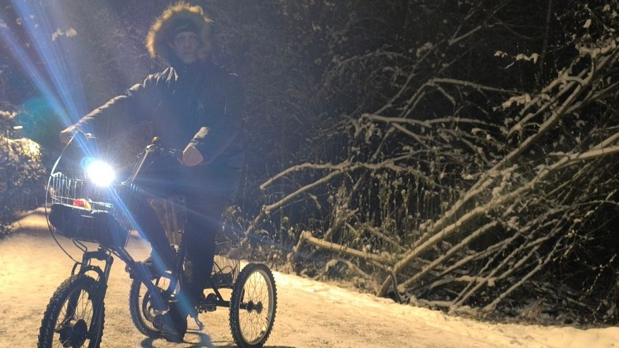 В леса увез электротрайк...