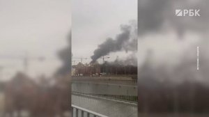 В центре Москвы загорелось пятиэтажное здание