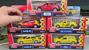 Машинки ТАКСИ модели Технопарк распаковка и обзор. Про машинки