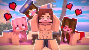 Первый ПОЦЕЛУЙ сестры Джей Джей на ПЛЯЖЕ？! - Анимация для Майнкрафта