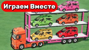 МУЛЬТИКИ ПРО РАЗНОЦВЕТНЫЕ ТРАКТОРЫ И МАШИНКИ НА ФЕРМЕ ДЛЯ ДЕТЕЙ 🚜 ИГРАЕМ В АВТОВОЗ С МАШИНКАМИ