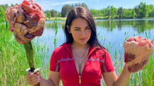 ОГРОМНЫЕ ГОВЯЖЬИ СЕРДЦА! Самая Вкусная Шаурма из Говядины Приготовленная на Природе