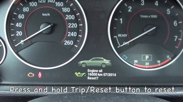 BMW X3 2012  сброс сервисных интервалов