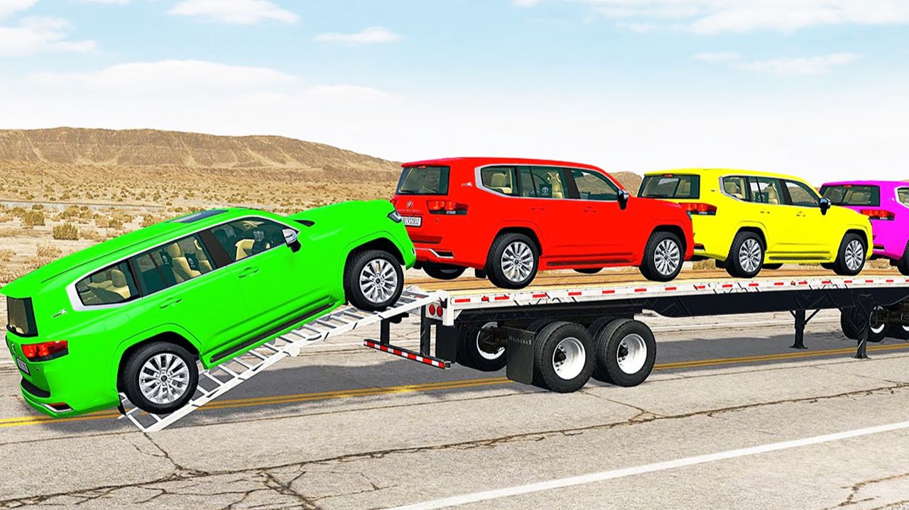 Мультики про машинки. Внедорожники проходят испытания на выживание. Смотреть онлайн для детей. смотреть онлайн