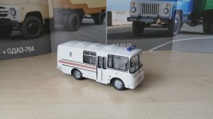 Обзор модели Паз-32053-20 МЧС, масштаб 1:43, "Autotime".
