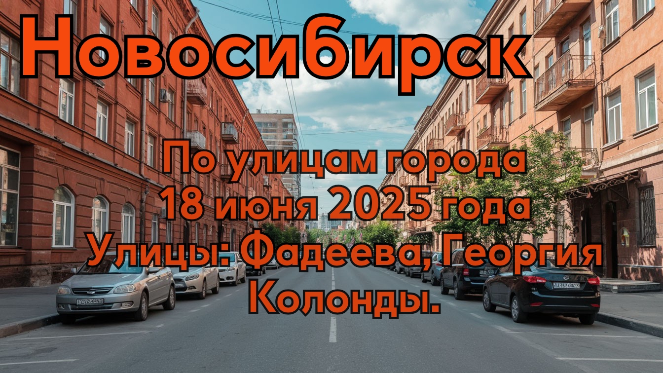 Новосибирск. По улицам города. 18 июня 2025 года. Улицы: Фадеева, Георгия Колонды. смотреть онлайн