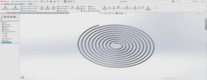 SOLIDWORKS. Плоская спираль