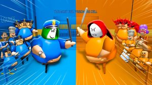 Семья ПОЛИЦЕЙСКИХ против семьи ПРЕСТУПНИКОВ в игре Побег из тюрьмы Барри! Анимация Роблокс