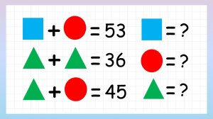 Чему равны фигуры? Попробуй решить!