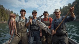 Рыбацкие будни Миклухи хи хи «осторожно много мата»