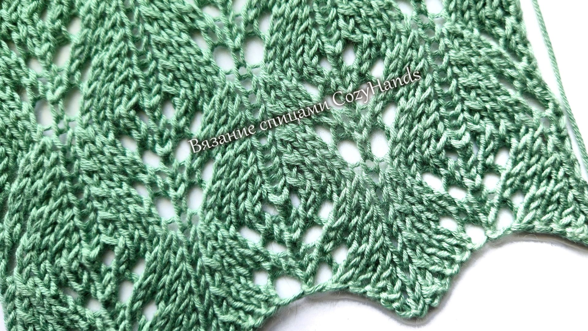 Симпатичный классический ажур на лицевой глади ⭐️ Ажурные цветы смотреть онлайн