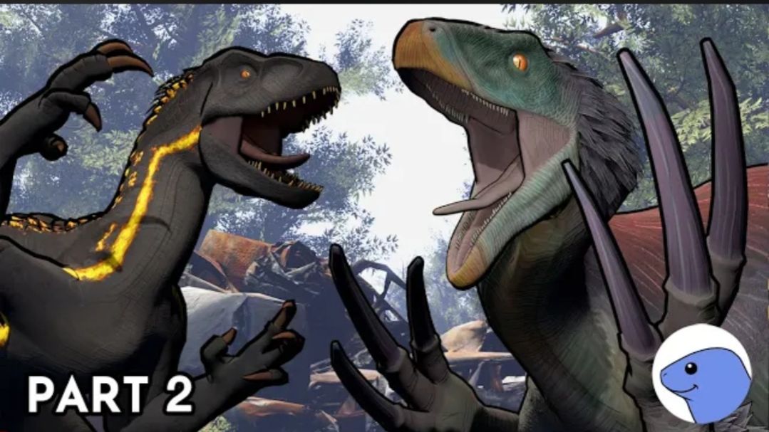 Терезинозавр vs Индорапртор| Анимация часть 2 (перезалив с Ютуба) смотреть онлайн