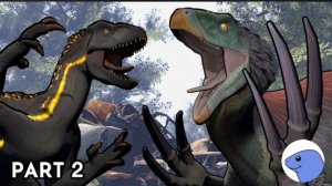 Терезинозавр vs Индорапртор| Анимация часть 2 (перезалив с Ютуба)
