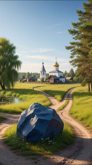 У камня синего