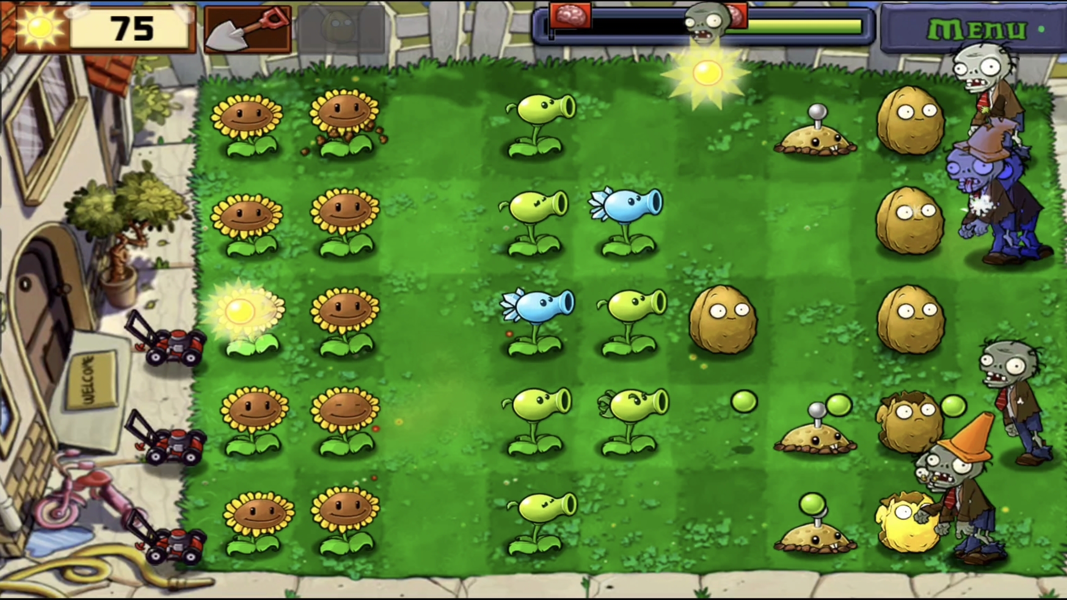 Зомби против растений. 9 уровень смотреть онлайн