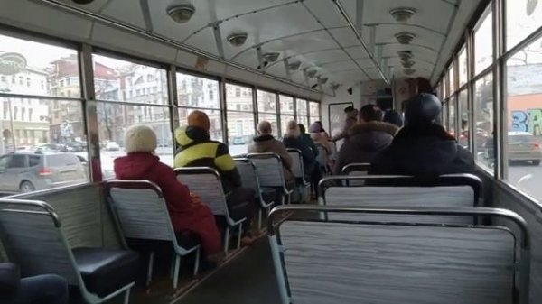 Нижегородский трамвай. Поездка на трамвае РВЗ-6М2 № 2199