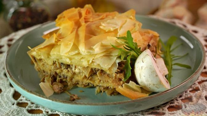 Пирог с грибами сделаем сами. МАНИТАРОПИТА смотреть онлайн